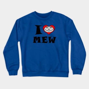 I Heart Cat - Grey Striped Kitty Crewneck Sweatshirt